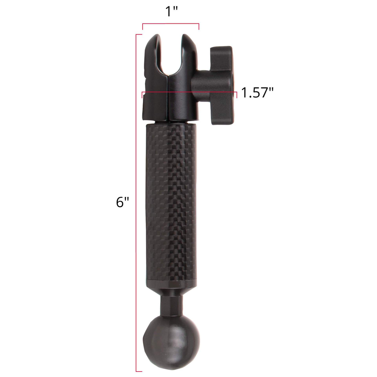 Carbon Fiber Single Arm w/ 26mm Ball Joint and 20mm Ball Joint Support  (70mm)