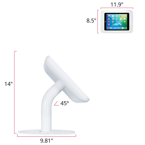 Elevate II Countertop Kiosk for iPad 10.2" 8th | 7th Gen (White)