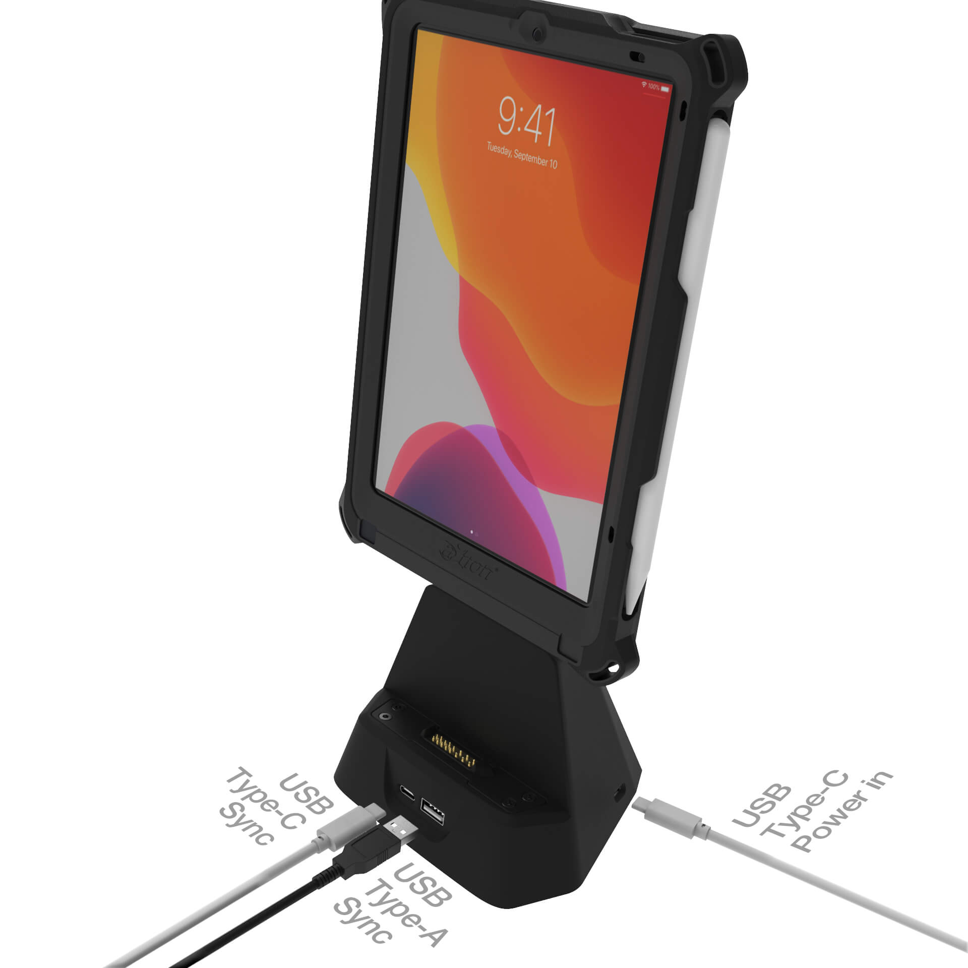 Station d'accueil aXtion Volt avec coque iPad Mini 6 et Support