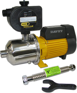 Davey Water Pump System BT20-40 with the Torrium 2 Water Pump Controller. Corrugated hose, fittings, and wrench, are included. Davey Water Pump System BT20-40 with the Torrium 2 Water Pump Controller. Corrugated hose, fittings, and wrench, are included.