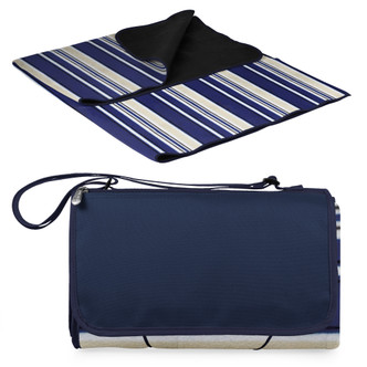 XL Outdoor Beach & Picnic Blanket, Blue & White