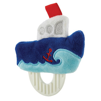 Boat Silicone Teether with Rattler & Socks for a 3-12 mo