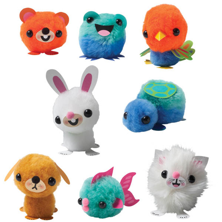 Here are a few of the Pom Pom Pets you can make with your little one