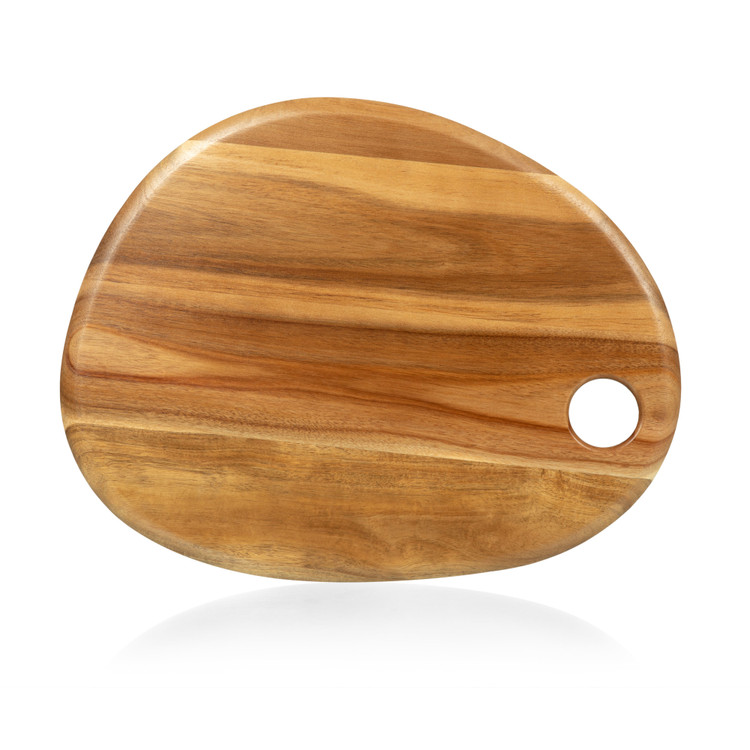 Pebble-Shaped Acacia Wood Serving Board 18 x 15