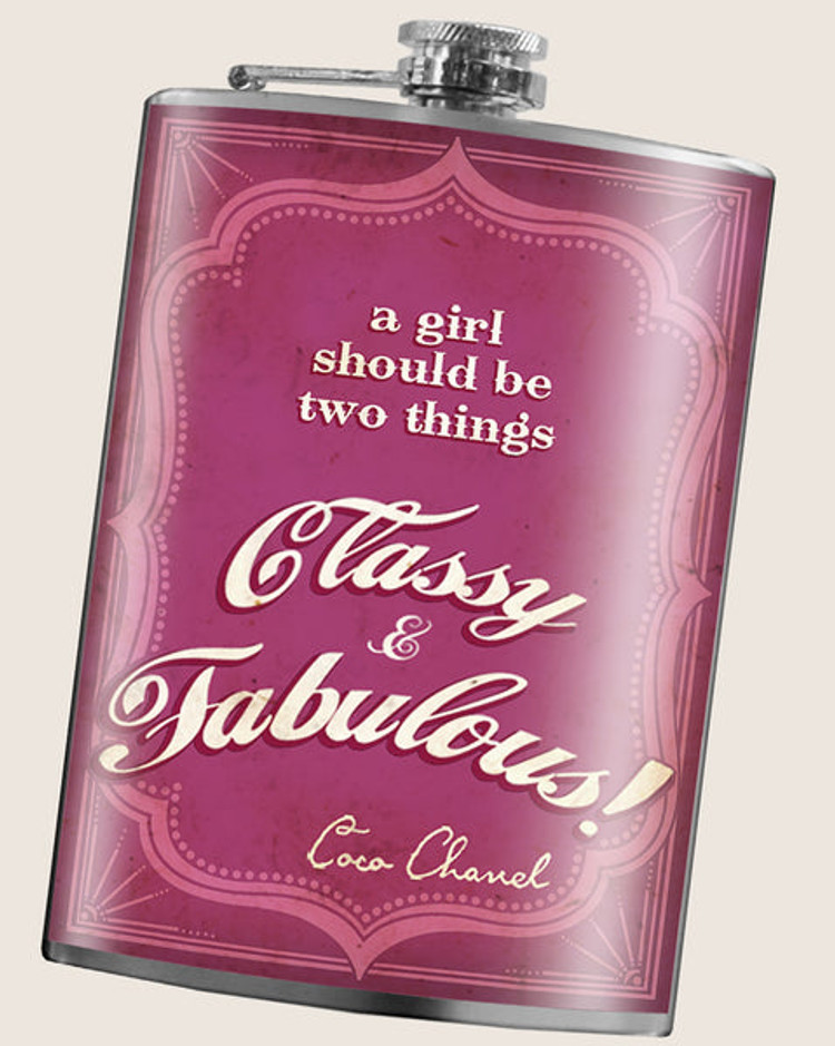 Flask for Her with Coco Chanel Quote