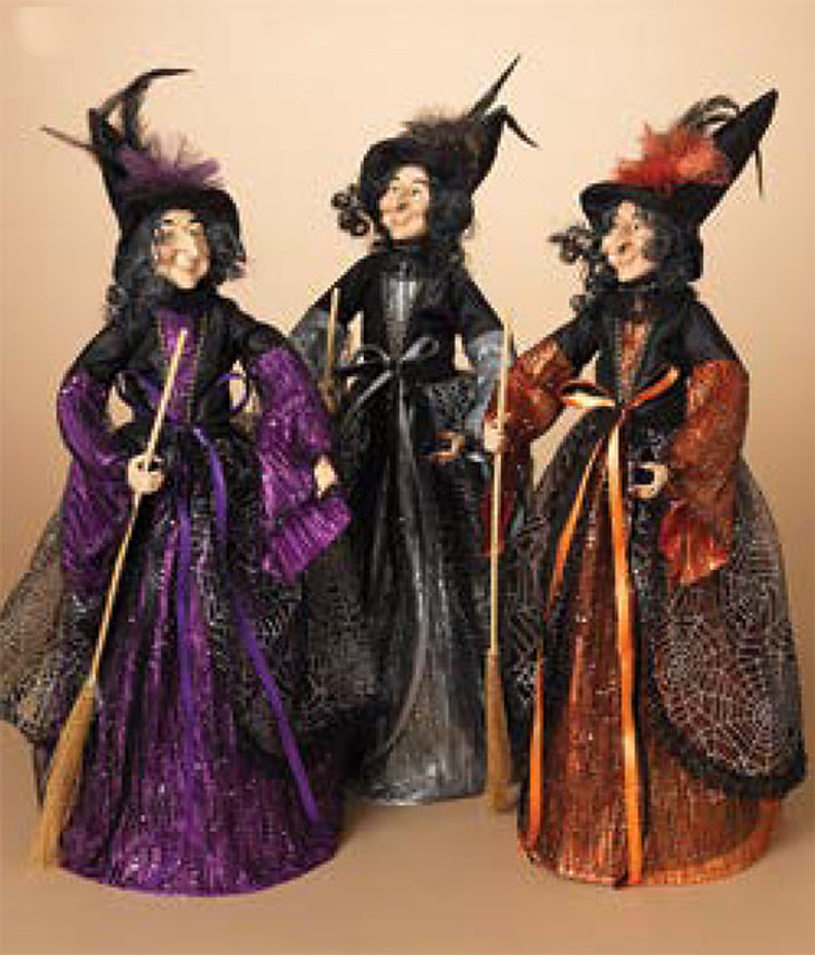 Standing Fabric Witch Decoration, 24 in