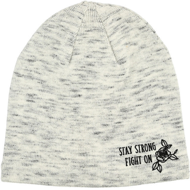 Comfy Stay Strong Fight on Lined Beanie