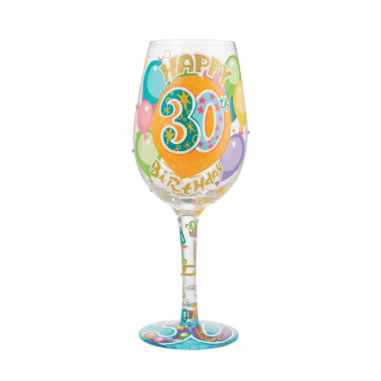 30th Birthday Wine Glass by Lolita