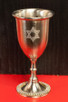 Pewter and Crystal Kiddush Cup