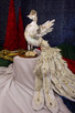 Mark Roberts 51-06046 27.5" white jeweled peacock. 