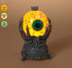 Lit Halloween Decoration, Spinning Eyeball on Hand Base 9.4 in