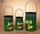 Set of 3 Metal Halloween Pumpkin Luminaries, 16.4 in