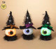 Lit Eyeball with Witch Hat, 8.3 in