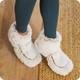 Fluffy Microwaveable Marshmallow Brown Lavender-Scented Warmies Boot Slippers