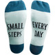 Blue Cancer Courage Socks, Small Steps Every Day S/M