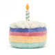 Amuseable Rainbow Birthday Cake by Jellycat, Medium