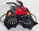 Sparkly Masquerade Ball Bat Masks with Feathers and Crystals