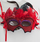 Sparkly Masquerade Ball Bat Masks with Feathers and Crystals