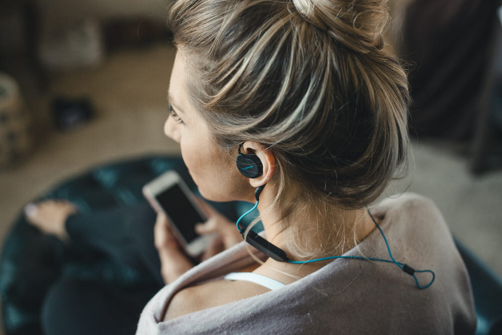 Listening to Music Using Wireless Bedphone Before Going to Bed