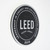 Premium LEED Plaque | Surface Finish: Brushed Aluminum
Background Finish: Black