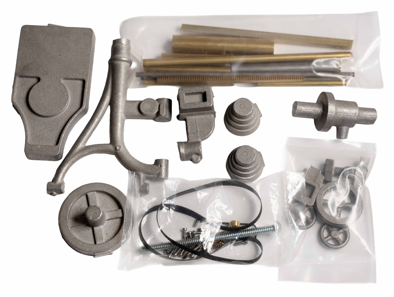 1/12 Scale Working Model 1890s Drill Press Kit Contents