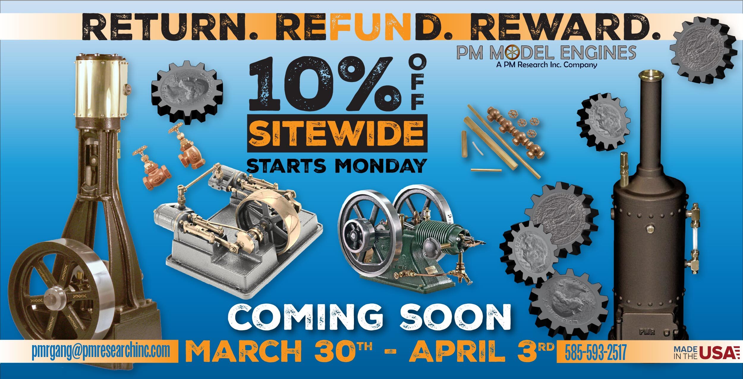 PM Model Engines | Tax Refund SALE! | March 30th - April 3rd