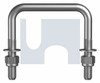 Bsw U Bolt Square Kit Nyloc / Hot Dip Galvanised Hec / Mild Steel / Gr2 1/2 Bsw X 50X162