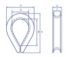 Commercial Thimble 5Mm Zinc