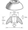 Washer Raised Top 12/14G - 19Mm O.D.