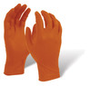 Orange Shield Heavy Duty Nitrile With Diamond Grip, Large, 100 Per Box