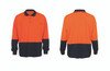 Orange Navy Long Sleeve Polo - 2Xlarge