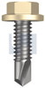 Metal Self Drilling Screw Flanged Hex Head  #14-20 X22 Primrose - Cl4