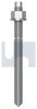 Stud Chem Anchor Kit (Ext Hex) Hot Dip Galvanised M10 X 130 Hec / Class 5.8 / Chisel Point