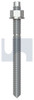Stud Chem Anchor Kit (Ext Hex) Hot Dip Galvanised M24 X 300 Hec / Class 5.8 / Chisel Point