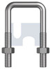 75mm x 75mm (1/2" BSW 3 x 3) Galvanised Square U-Bolts