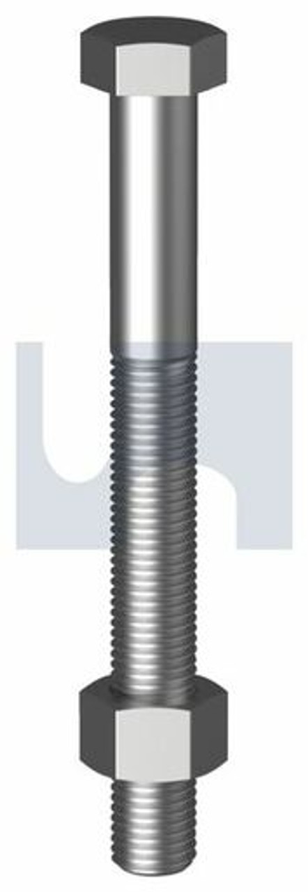 Bolt Hex & Nut Xl Thd Hdg M24 X 280 As1111.1/Cl 4.6Hot Dip Galvanised
