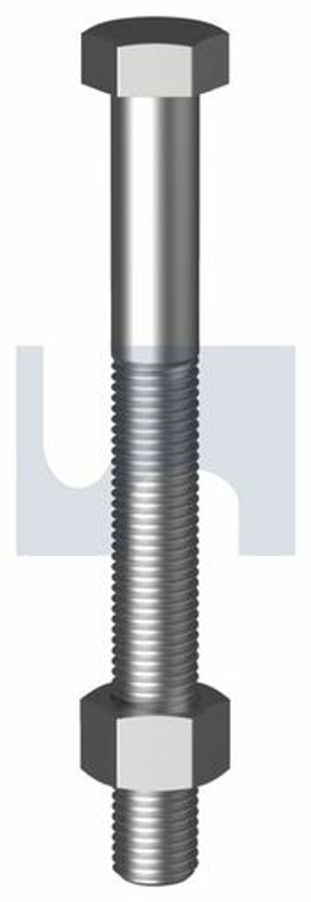 Bolt Hex & Nut Xl Thd Hdg M24 X 450 As1111.1/Cl 4.6Hot Dip Galvanised