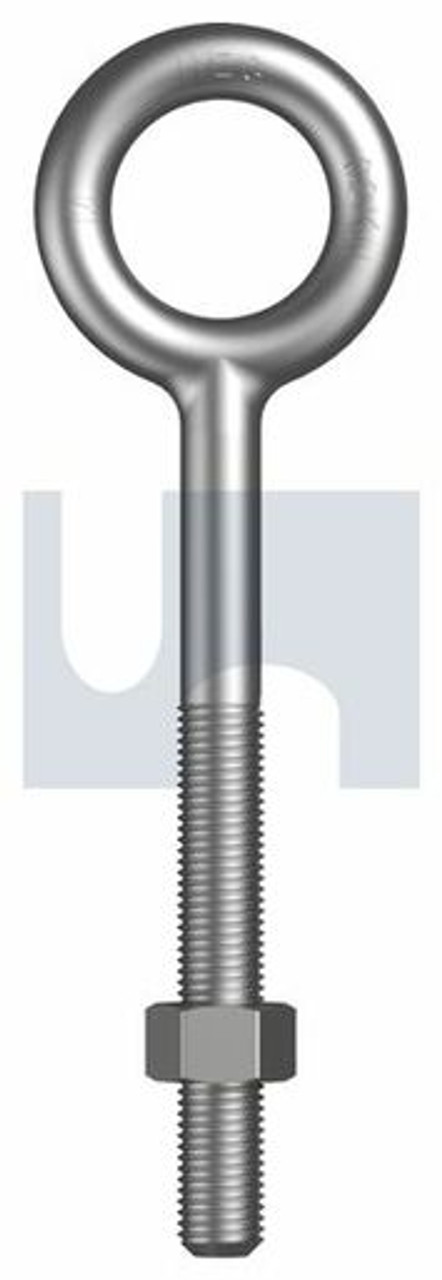 Forged Eye Bolt Kit Hot Dip Galvanised Iso 898-1 / Class 4.6 Uts M16 X 250