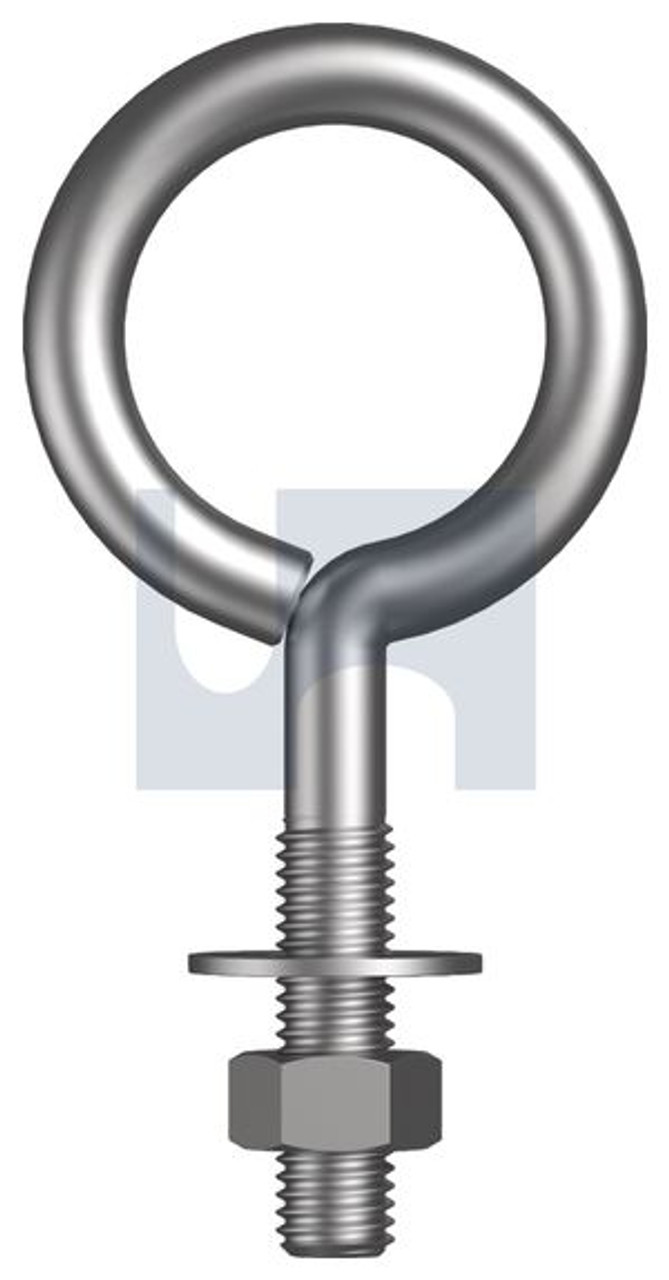Bsw Large Eye Bolt Kit Zinc Plated (Rohs Compliant) Hec / Mild Steel 1/4 Bsw X 2