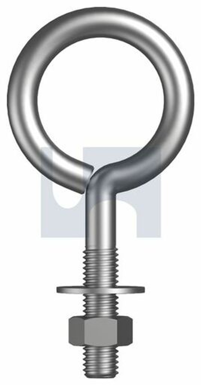 Bsw Large Eye Bolt Kit Zinc Plated (Rohs Compliant) Hec / Mild Steel 5/16 Bsw X 2