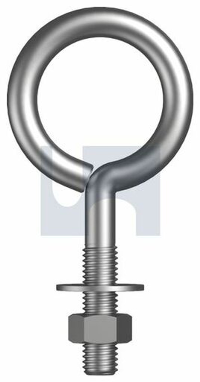 Bsw Large Eye Bolt Kit Zinc Plated (Rohs Compliant) Hec / Mild Steel 3/8 Bsw X 6