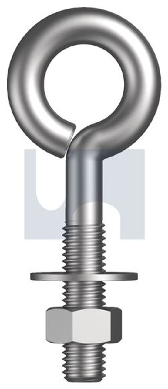Bsw Eye Bolt Kit Zinc Plated (Rohs Compliant) Hec / Mild Steel 1/4 Bsw X 1