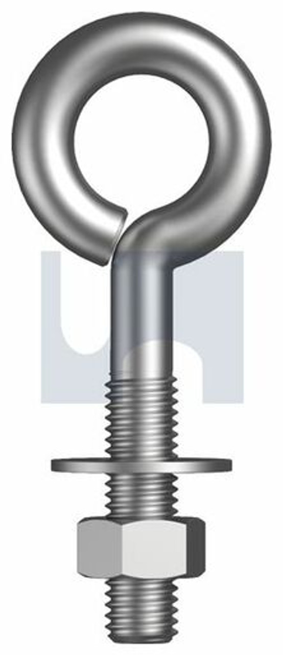 Bsw Eye Bolt Kit Zinc Plated (Rohs Compliant) Hec / Mild Steel 1/4 Bsw X 3