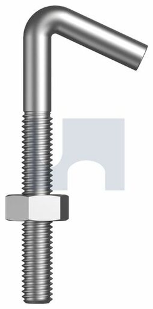 Bsw Hook Bolt Kit Zinc Plated (Rohs Compliant) Hec / Mild Steel 1/4 Bsw X  3-1/2