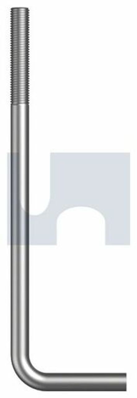 Hobcast Foundation L-Bolt Hot Dip Galvanised Hec / Mild Steel 4.8 M16 X350X80