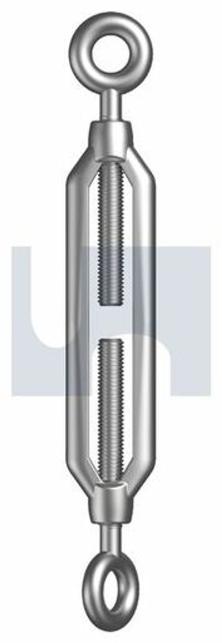 Turnbuckle Eye+Eye Hot Dip Galvanised Hec / Mild Steel M12 X 200 ( L1=83 L2=238 D=18 )