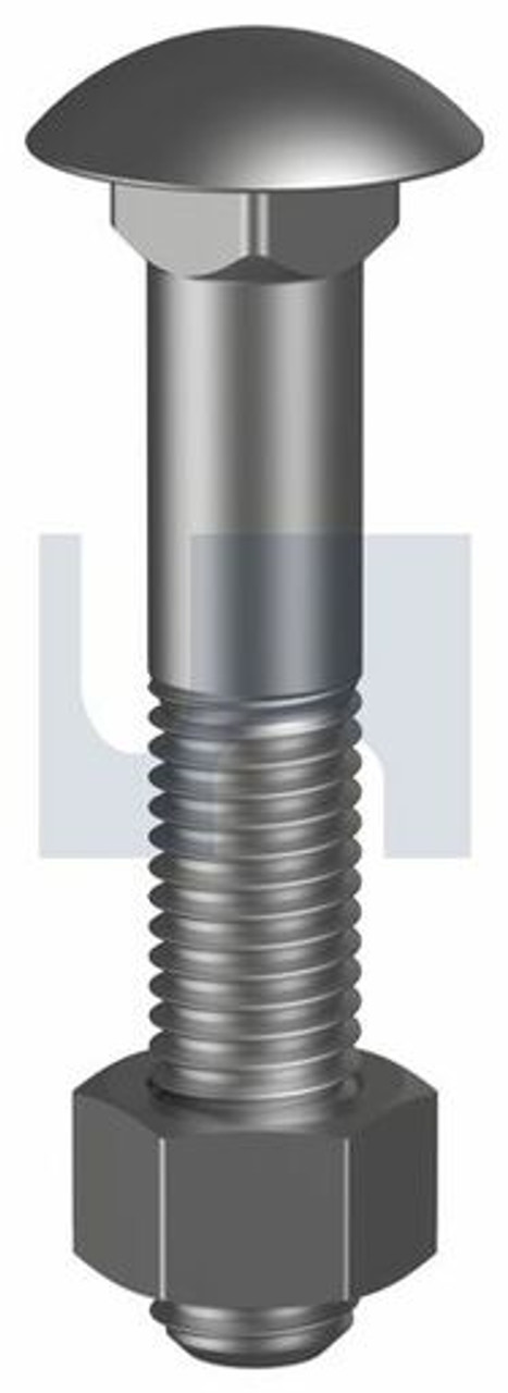 Cup Head Bolt & Nut Hdg M6 X 30 As1390/Cl 8.8 Hot Dip Galvanised