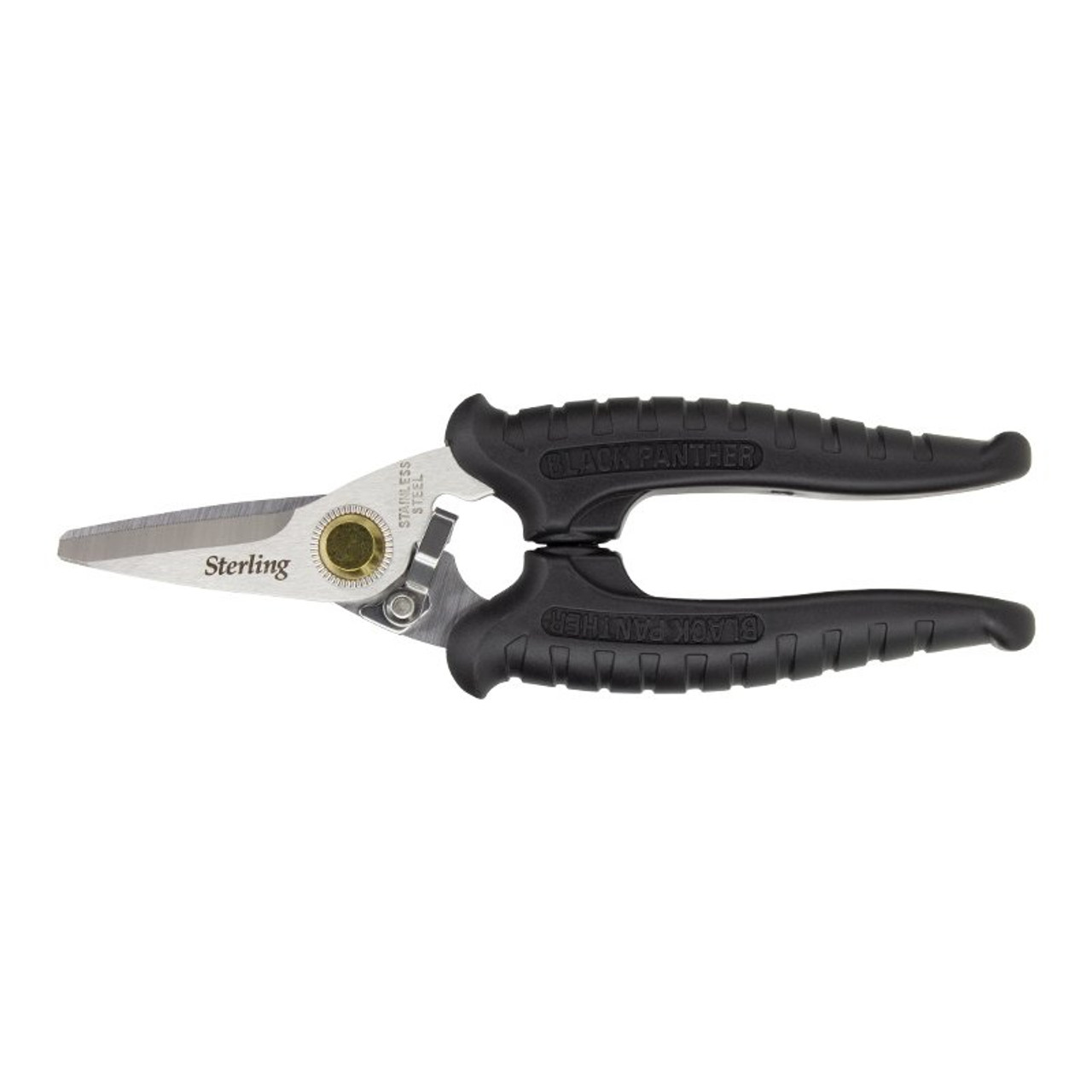 185Mm Black Panther Industrial Snips: Rounded Tip