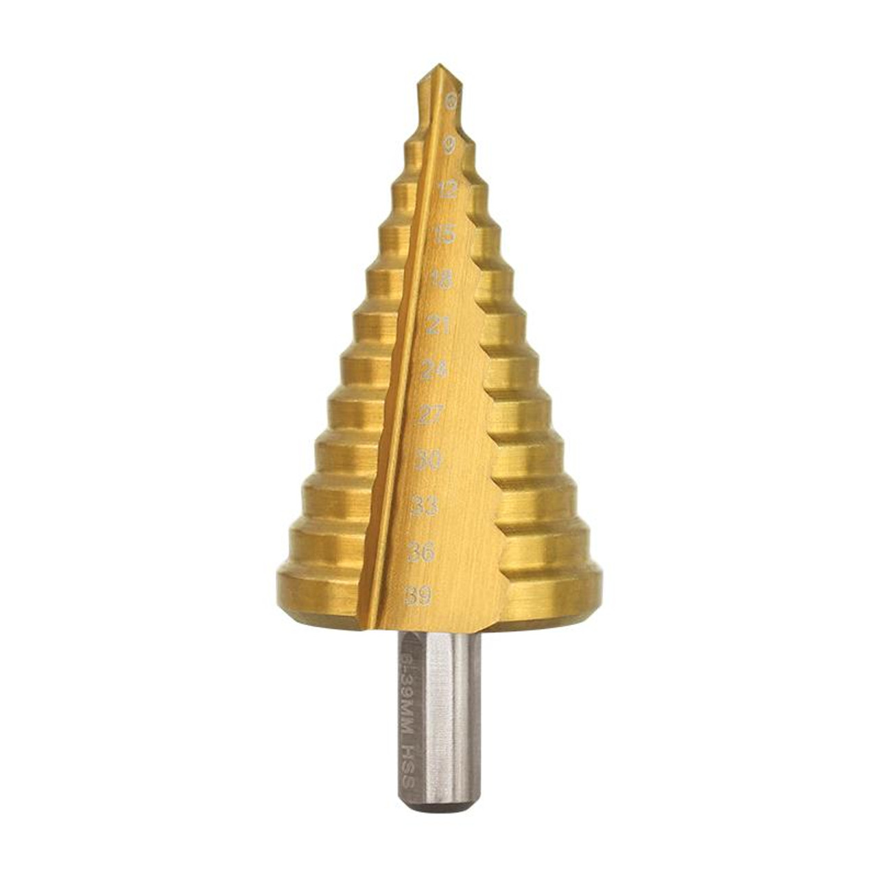 6-39Mm Straight Flute Step Drill - Carded