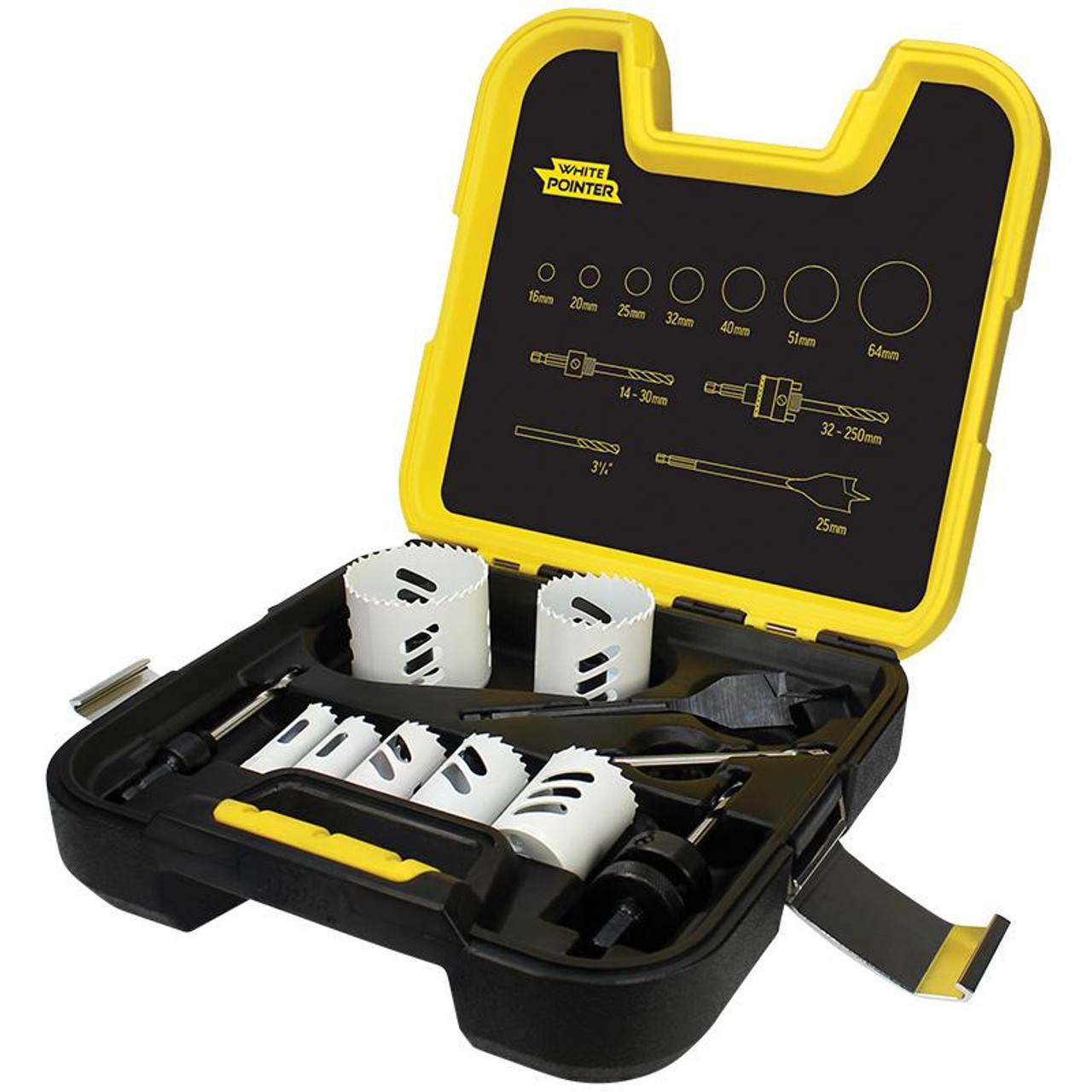 Electricians 11 Piece: White Pointer Holesaw Kit